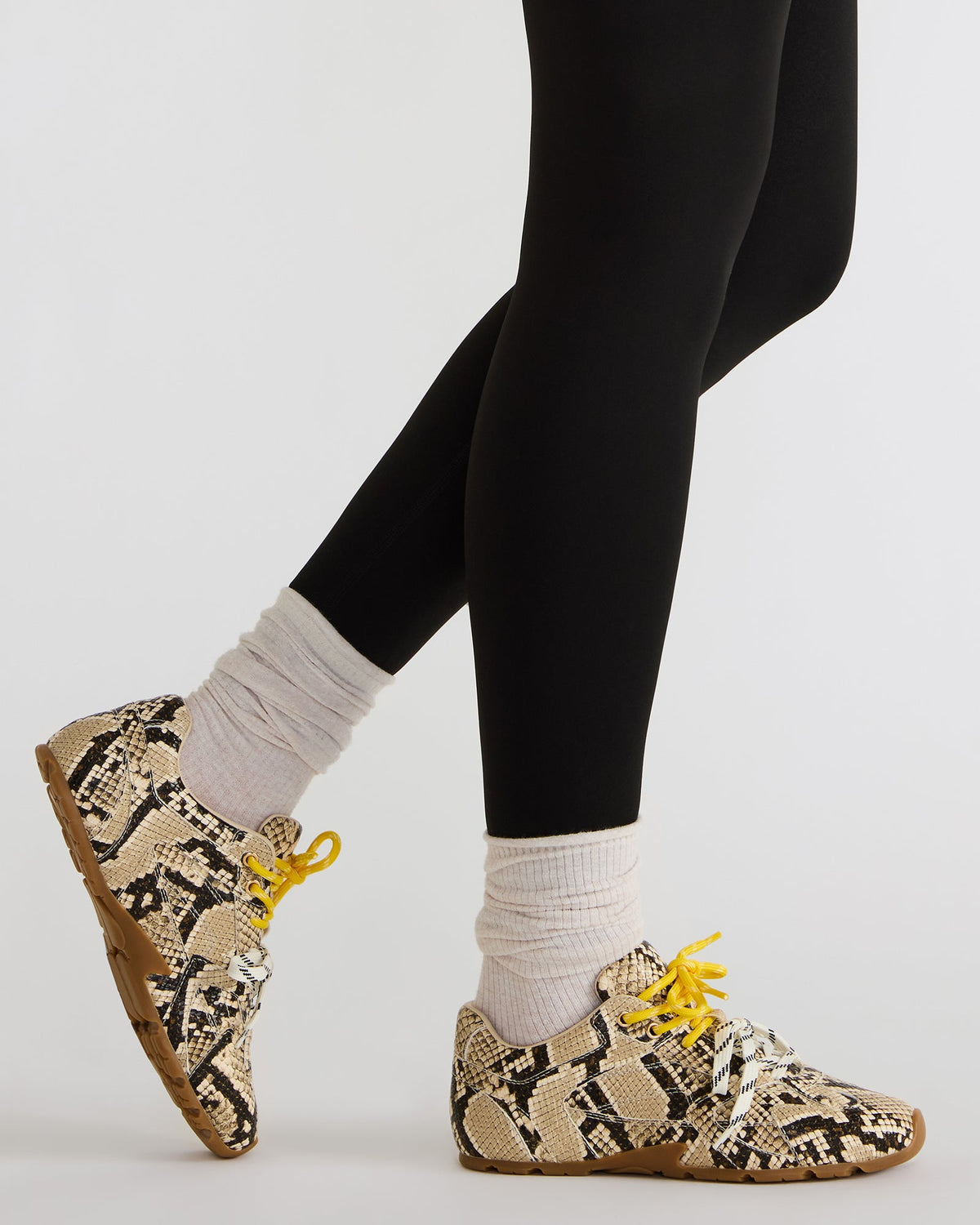 AZIEL Tan Snake Low-Top Lace-Up Women's Sneakers | Steve Madden discount