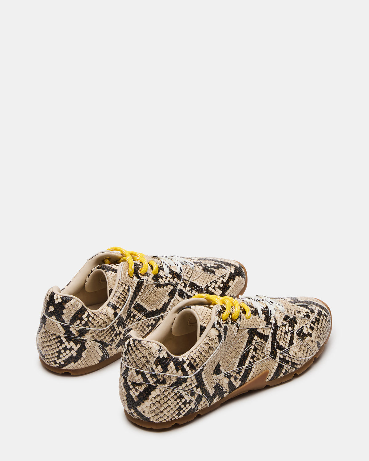 AZIEL Tan Snake Low-Top Lace-Up Women's Sneakers | Steve Madden discount