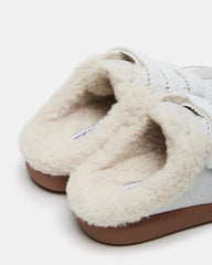 MEMENTO Faux Fur White Multi Slip-On Women's Sneaker | Steve Madden Sale