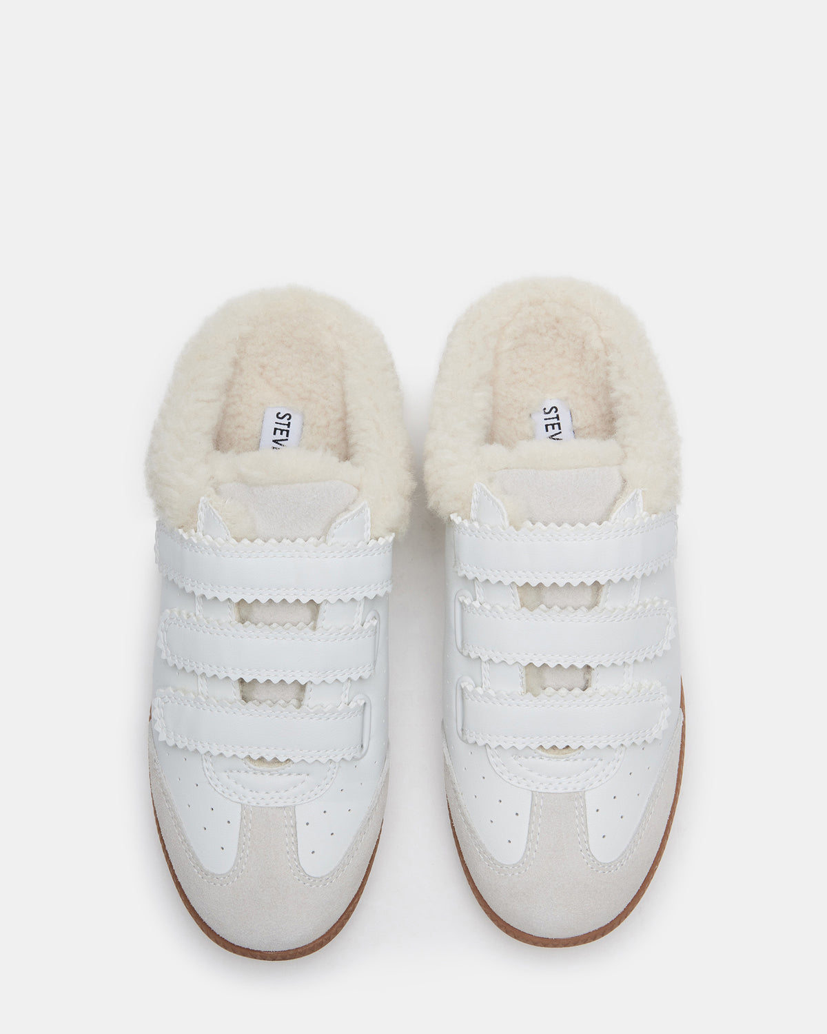 MEMENTO Faux Fur White Multi Slip-On Women's Sneaker | Steve Madden Sale
