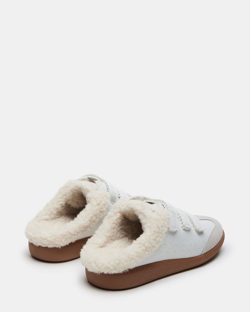 MEMENTO Faux Fur White Multi Slip-On Women's Sneaker | Steve Madden Sale