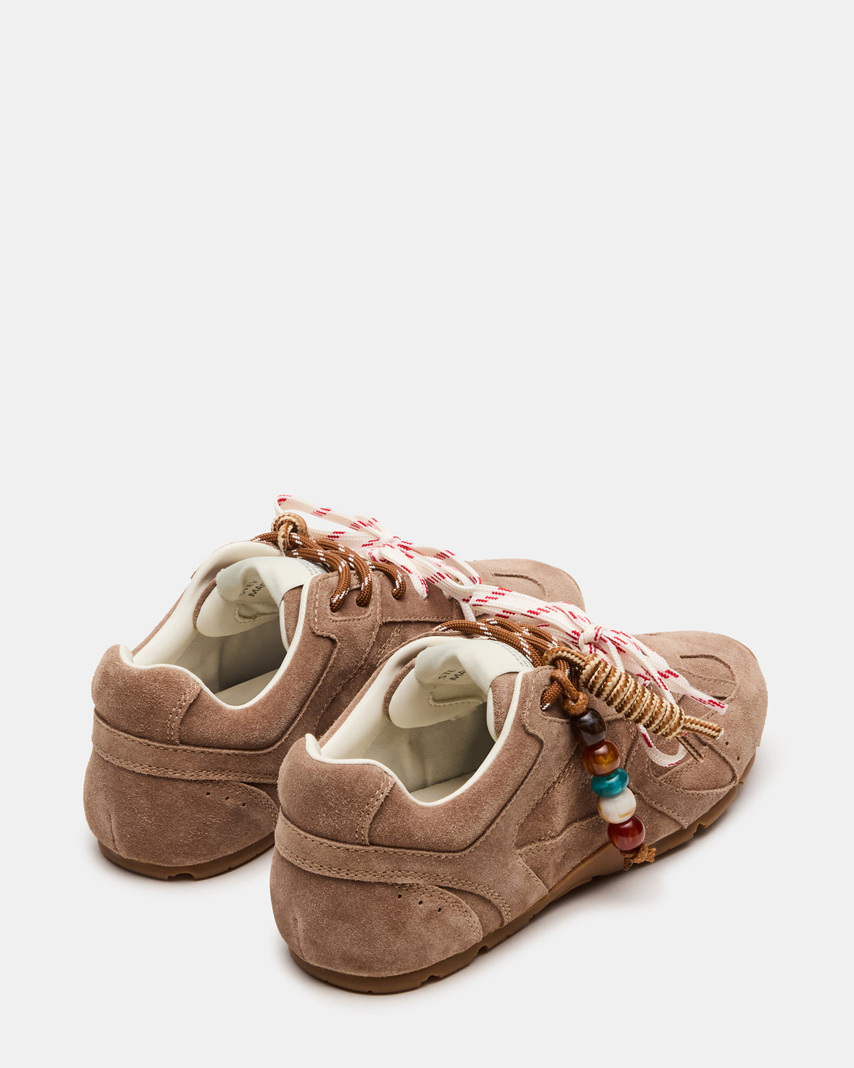 AZIEL Charm Taupe Suede Low-Top Lace-Up Women's Sneakers | Steve Madden on Sale