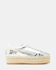 BECKY Silver Multi Women's Espadrille Platform Casual Sneakers | Steve Madden US