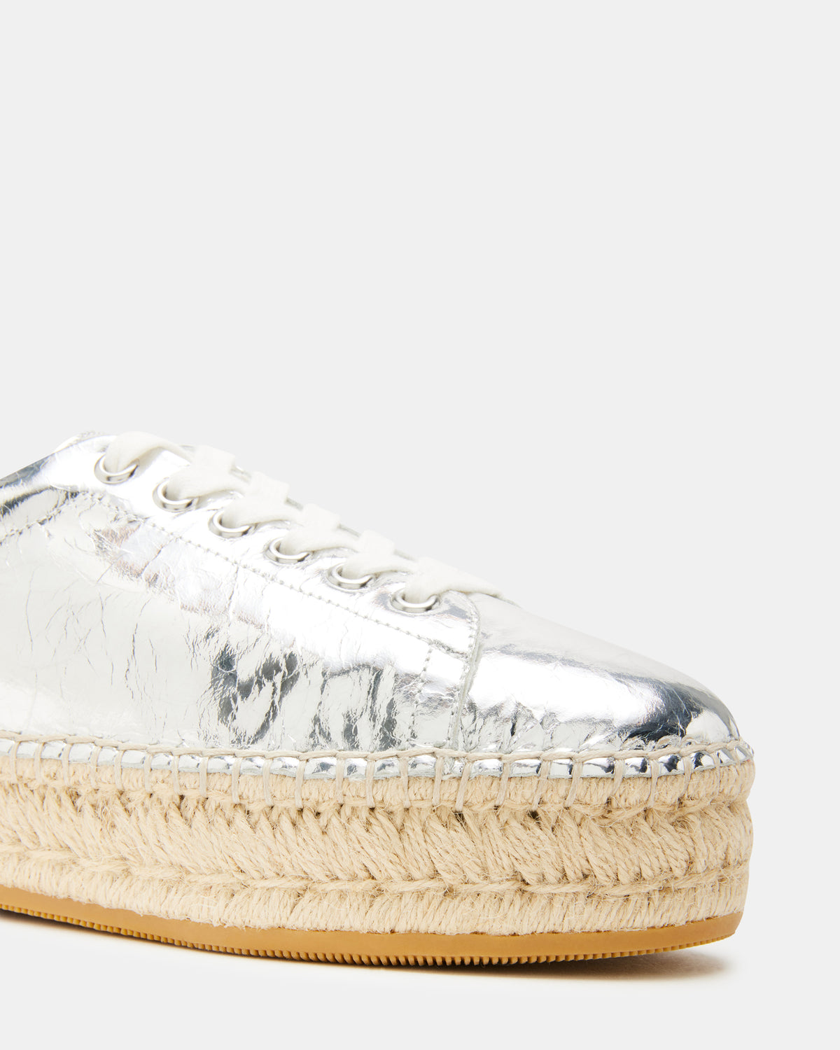 BECKY Silver Multi Women's Espadrille Platform Casual Sneakers | Steve Madden US