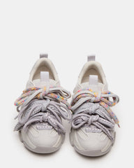 PRYCE Grey Low-Top Lace-Up Chunky Platform Women's Sneaker | Steve Madden near me