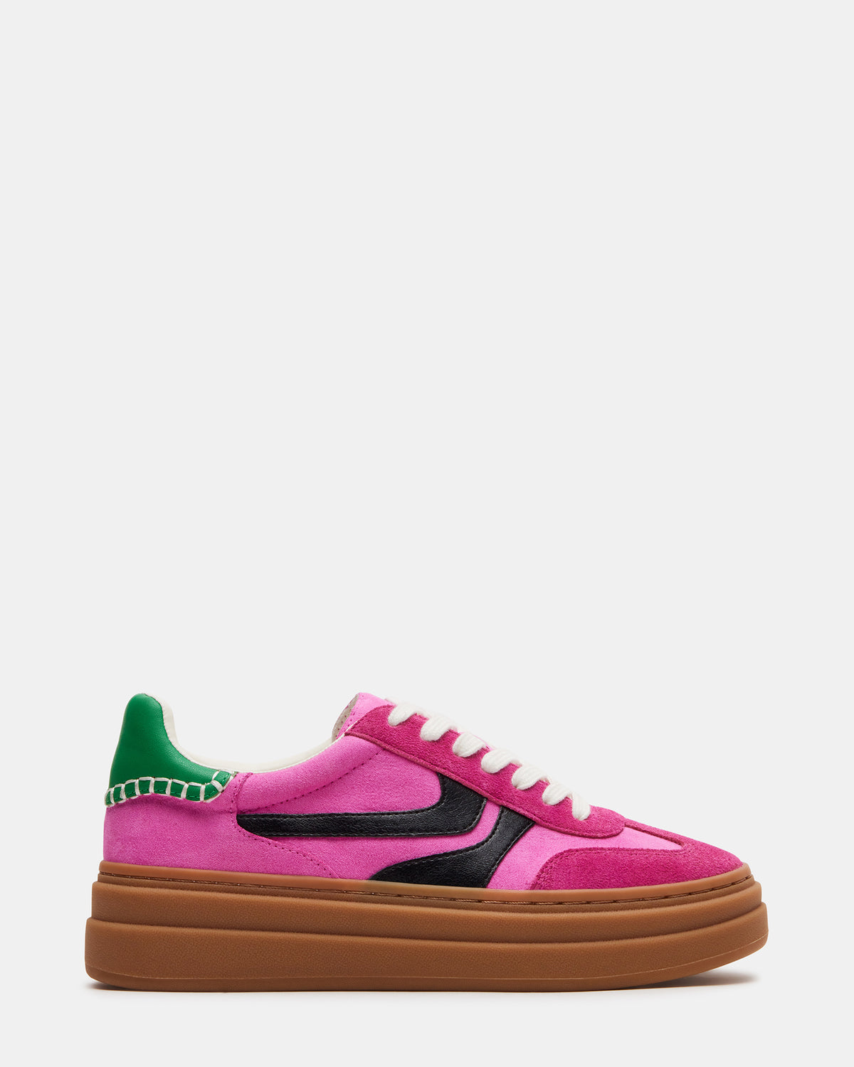 DODGE Pink Multi Low-Top Platform Women's Sneaker | Steve Madden Sale