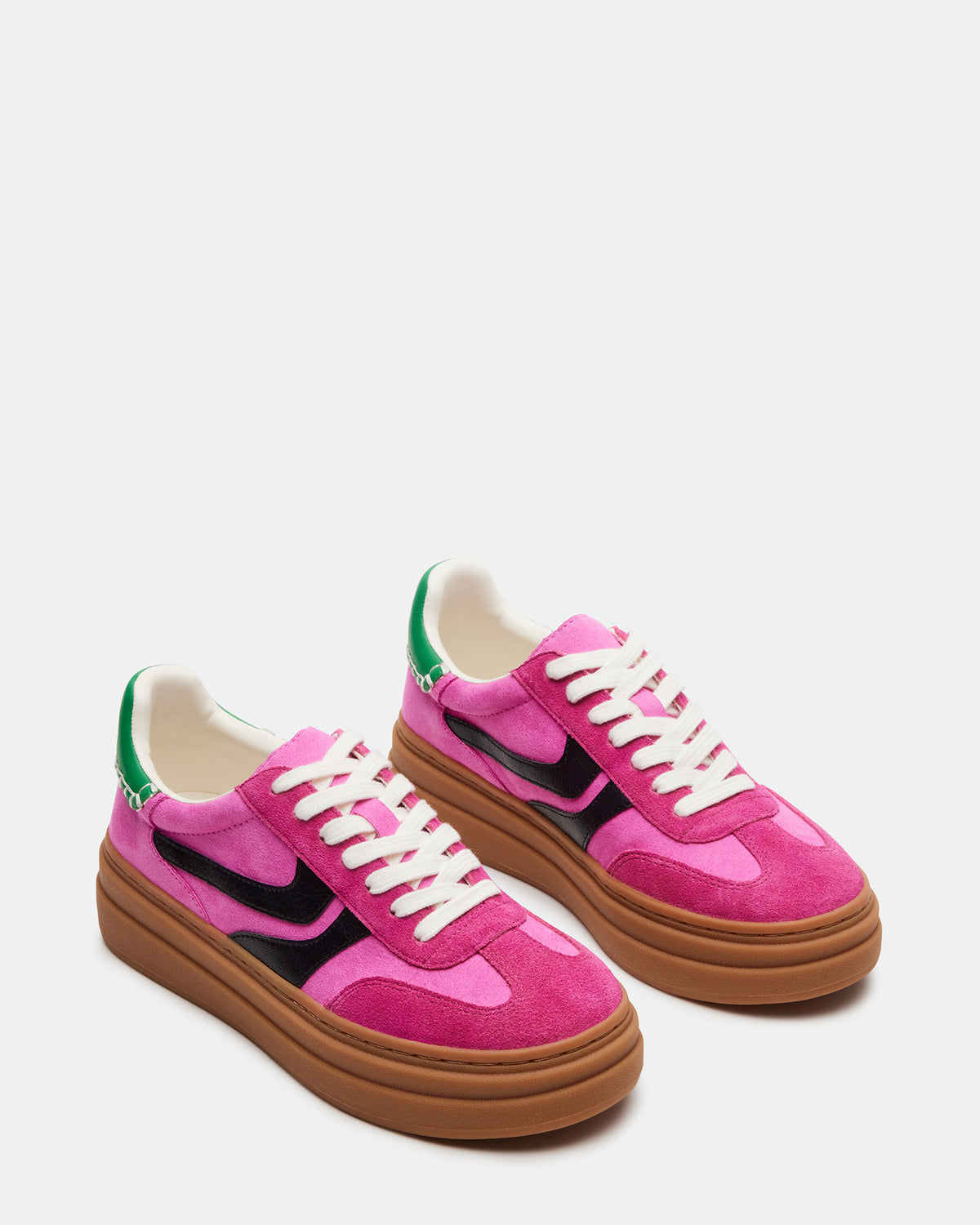 DODGE Pink Multi Low-Top Platform Women's Sneaker | Steve Madden Sale