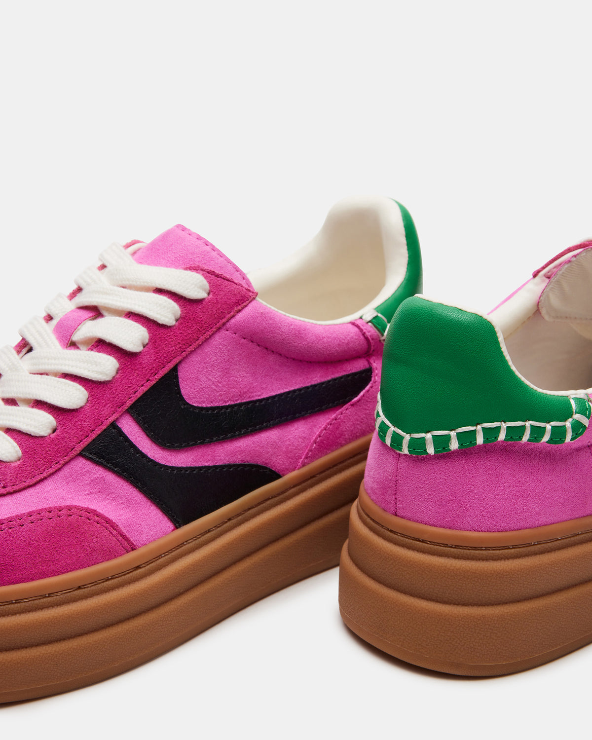 DODGE Pink Multi Low-Top Platform Women's Sneaker | Steve Madden Sale