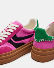 DODGE Pink Multi Low-Top Platform Women's Sneaker | Steve Madden Sale