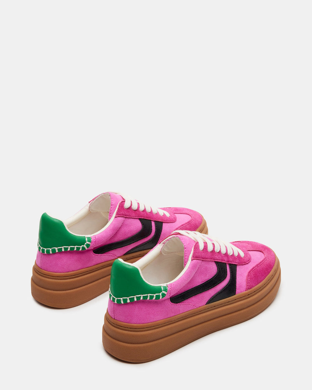 DODGE Pink Multi Low-Top Platform Women's Sneaker | Steve Madden Sale