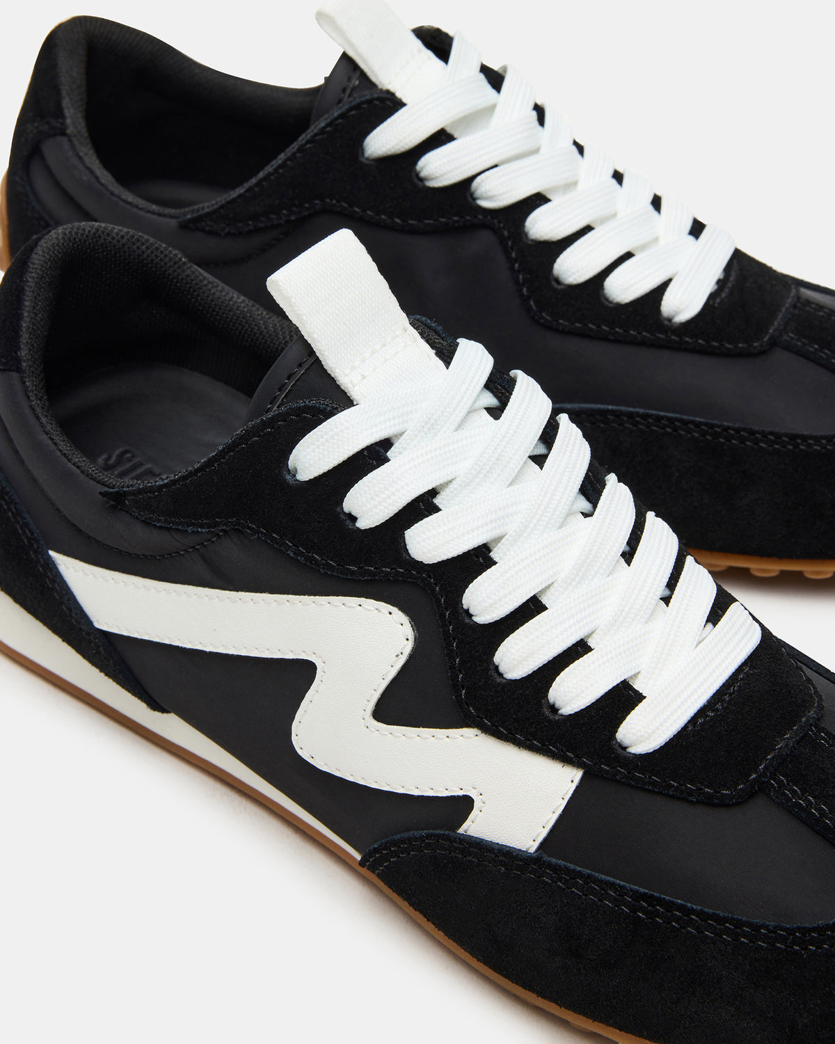 CASPER Black/White Low-Top Lace-Up Women's Sneaker | Steve Madden for Sale
