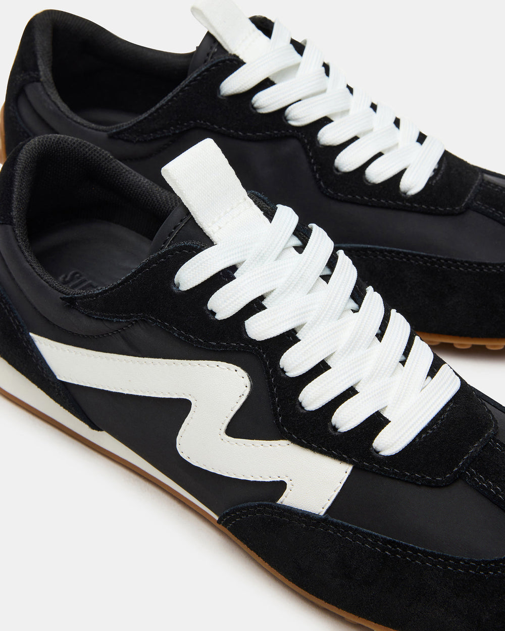 CASPER Black/White Low-Top Lace-Up Women's Sneaker | Steve Madden for Sale