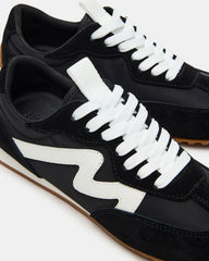 CASPER Black/White Low-Top Lace-Up Women's Sneaker | Steve Madden for Sale