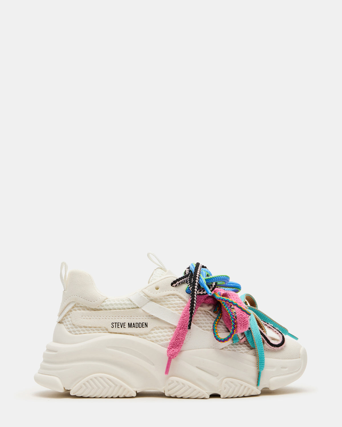 PRYCE White Low-Top Lace-Up Chunky Platform Women's Sneaker | Steve Madden discount
