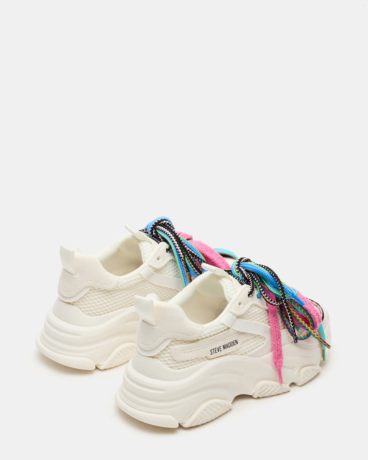 PRYCE White Low-Top Lace-Up Chunky Platform Women's Sneaker | Steve Madden discount