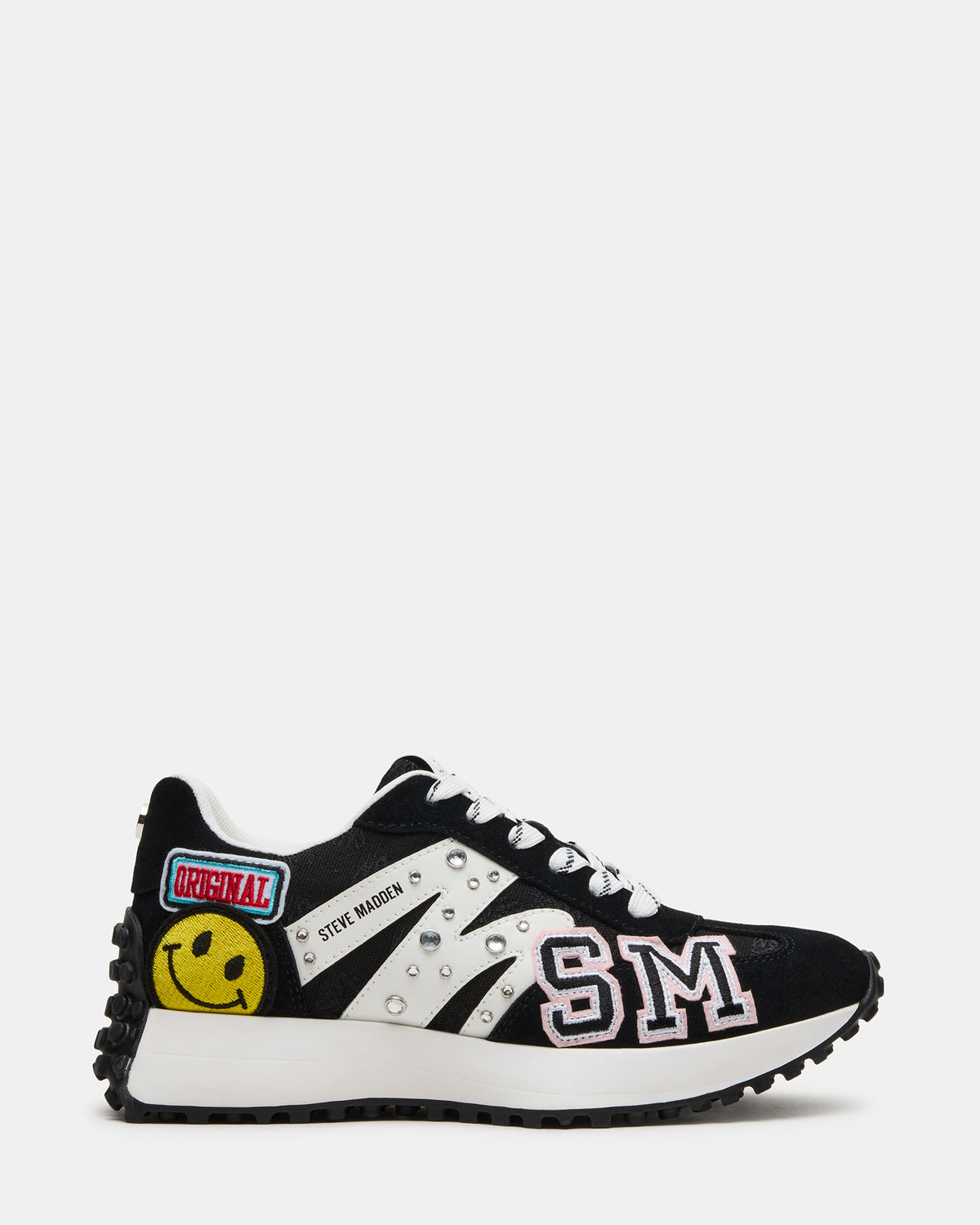 CAMPO Black Multi Patches Lace-Up Women's Sneaker | Steve Madden online