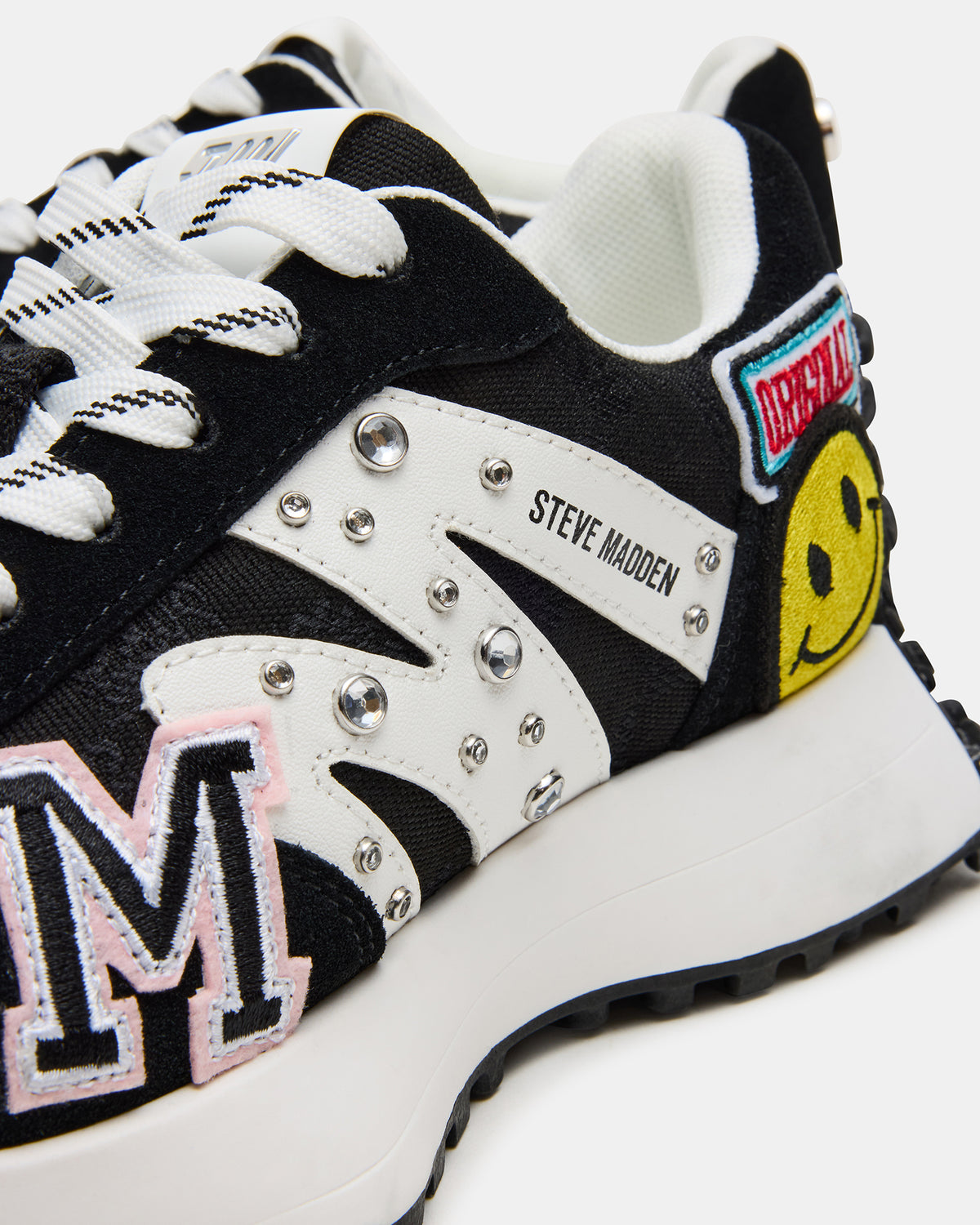 CAMPO Black Multi Patches Lace-Up Women's Sneaker | Steve Madden online