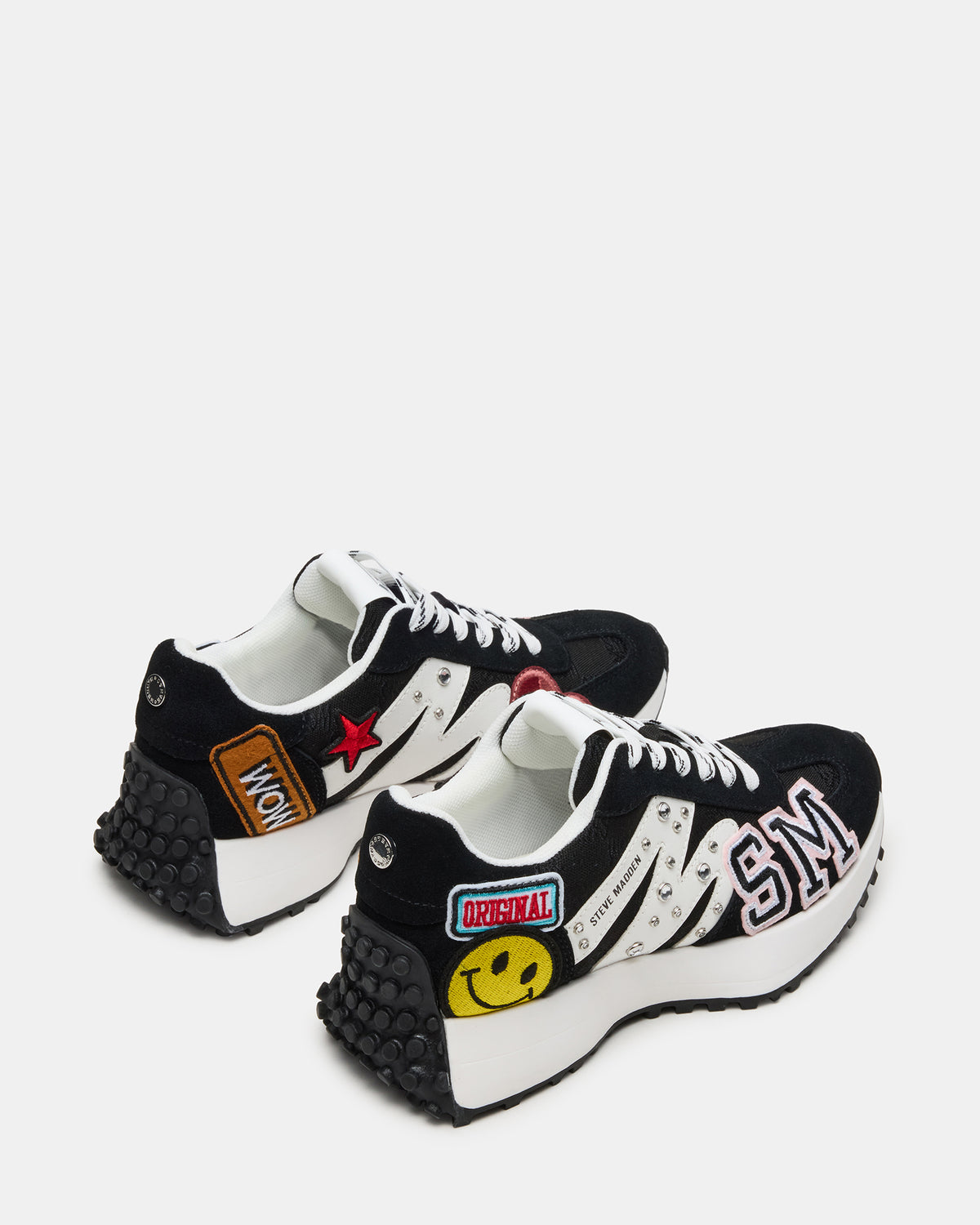 CAMPO Black Multi Patches Lace-Up Women's Sneaker | Steve Madden online