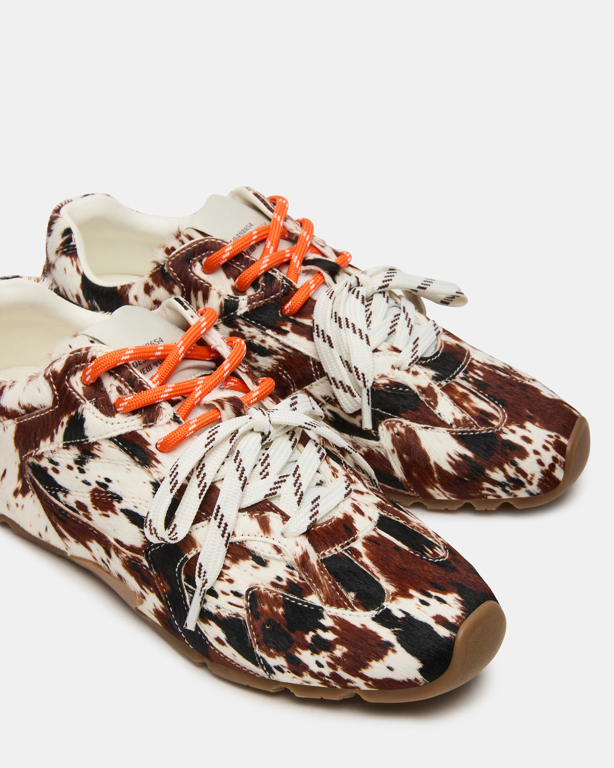 AZIEL Brown Cow Print Low-Top Lace-Up Women's Sneakers | Steve Madden online