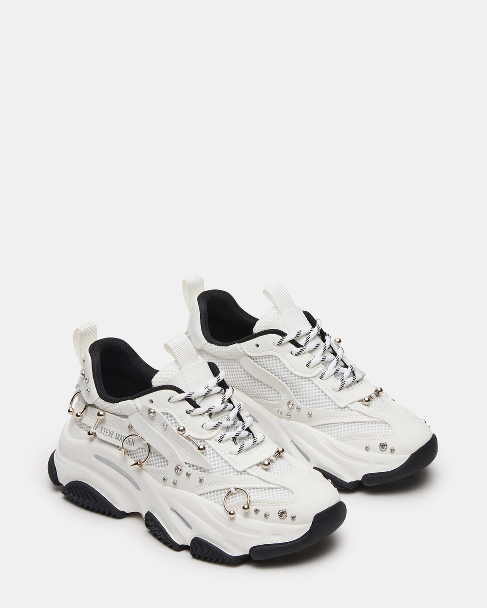POSSESSION Piercing White Platform Lace-Up Women's Sneaker | Steve Madden Sale