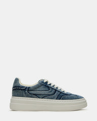 DODGE Denim Fabric Low-Top Platform Women's Sneaker | Steve Madden on Sale