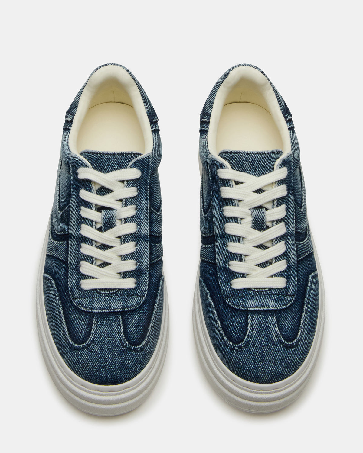 DODGE Denim Fabric Low-Top Platform Women's Sneaker | Steve Madden on Sale