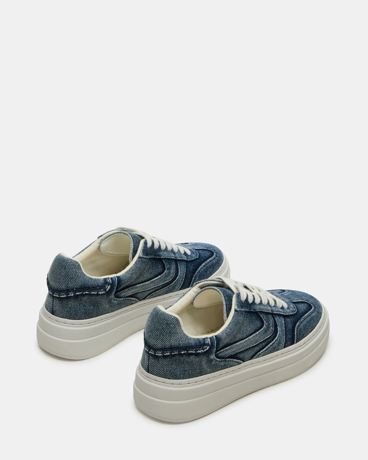 DODGE Denim Fabric Low-Top Platform Women's Sneaker | Steve Madden on Sale