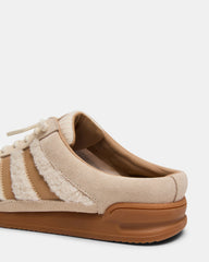 VANDY Faux Fur Bone Multi Low-Top Lace-Up Mule Women's Sneaker | Steve Madden outlet