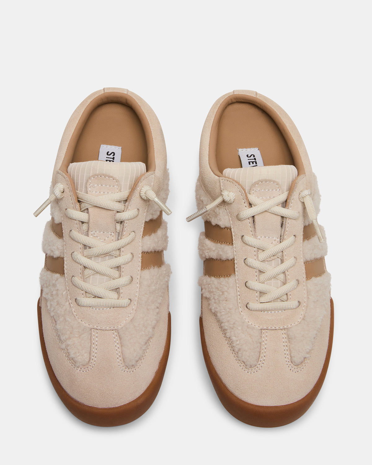 VANDY Faux Fur Bone Multi Low-Top Lace-Up Mule Women's Sneaker | Steve Madden outlet
