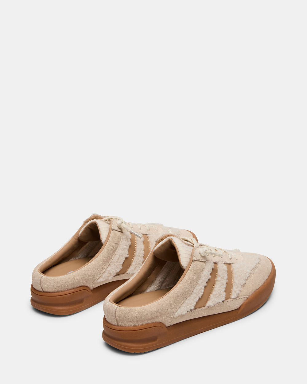 VANDY Faux Fur Bone Multi Low-Top Lace-Up Mule Women's Sneaker | Steve Madden outlet