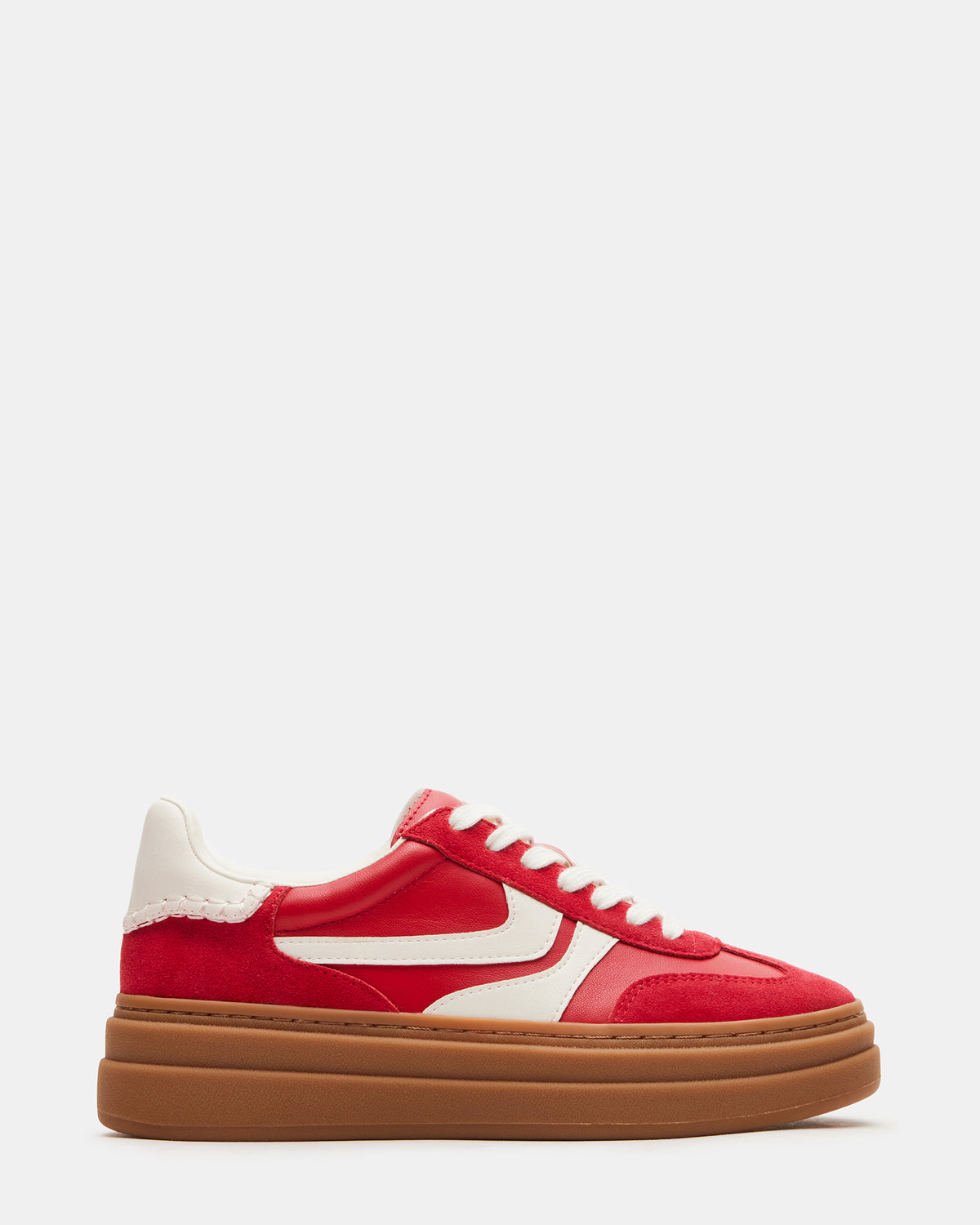 DODGE Red Multi Low-Top Platform Women's Sneaker | Steve Madden Sale