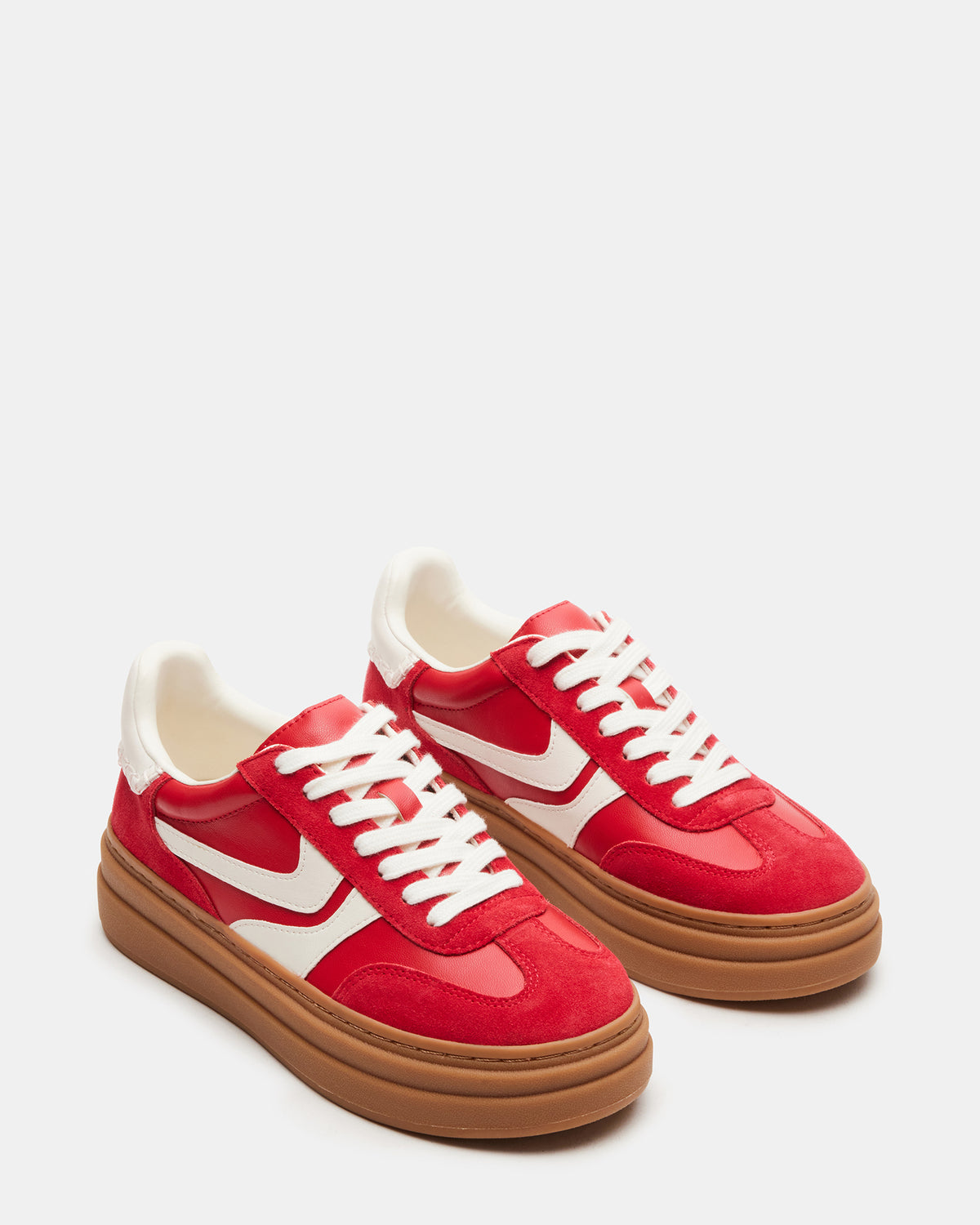 DODGE Red Multi Low-Top Platform Women's Sneaker | Steve Madden Sale