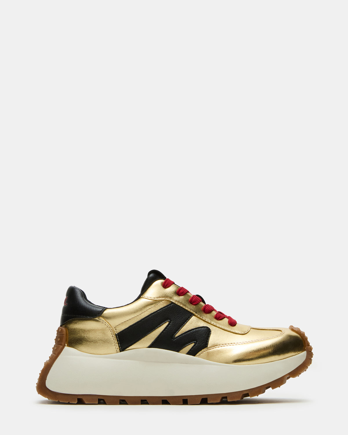 SUPERCAMPO Gold Multi Women's Platform Low-Top Sneaker | Steve Madden for Sale