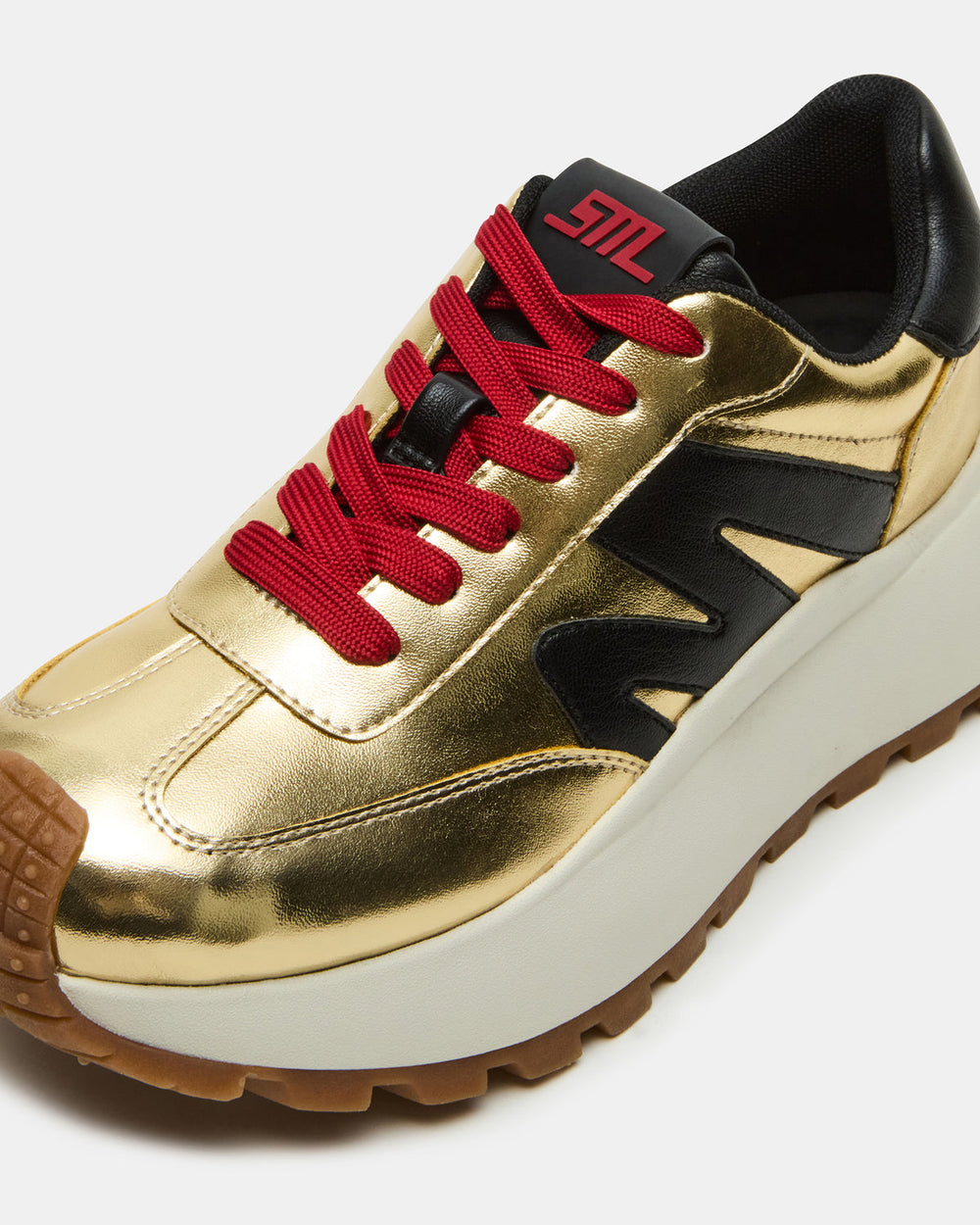 SUPERCAMPO Gold Multi Women's Platform Low-Top Sneaker | Steve Madden for Sale