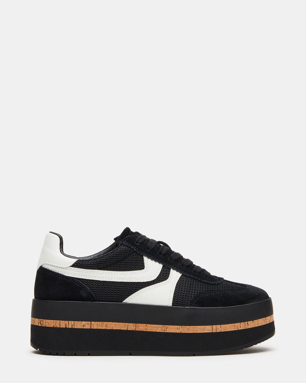 JUDGE Black Multi Platform Low-Top Lace-Up Women's Sneaker | Steve Madden outlet