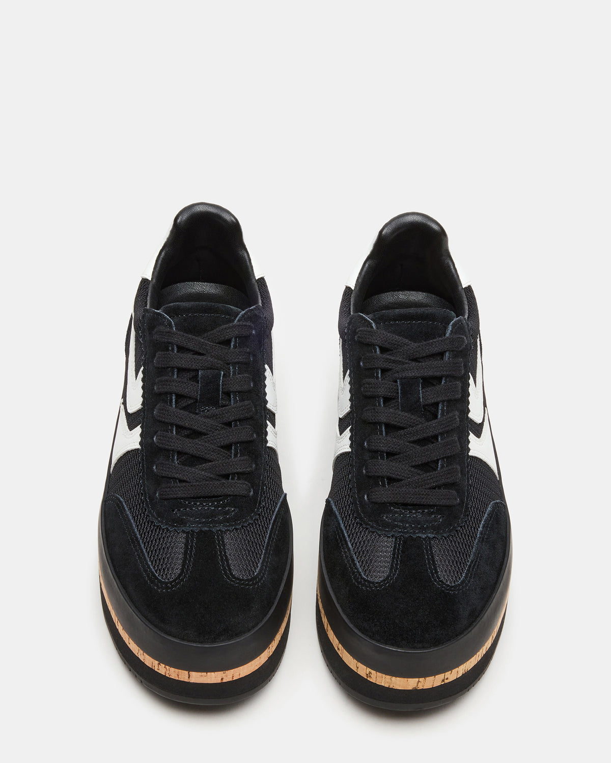 JUDGE Black Multi Platform Low-Top Lace-Up Women's Sneaker | Steve Madden outlet