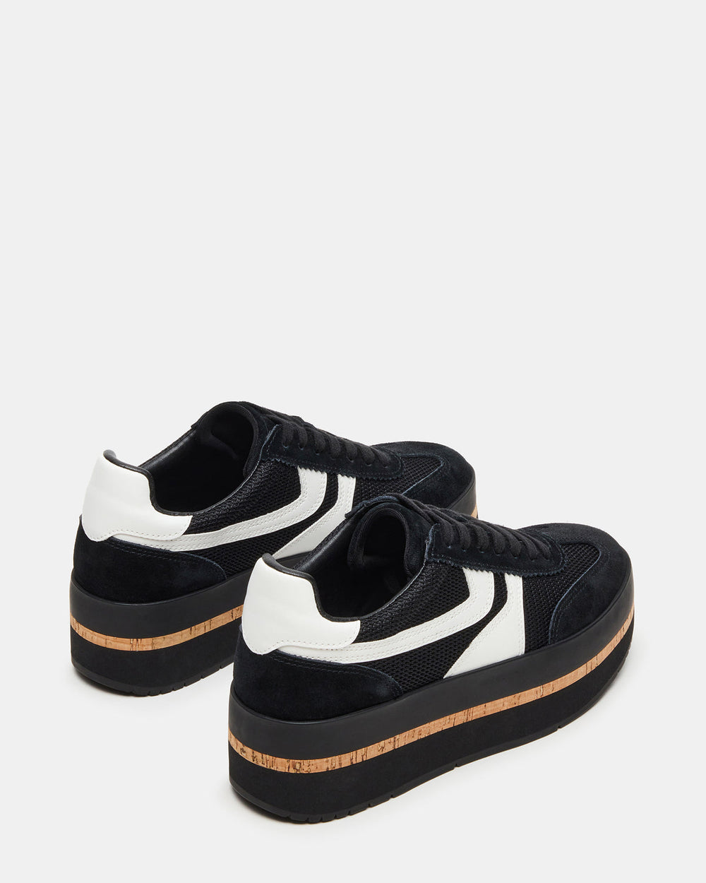 JUDGE Black Multi Platform Low-Top Lace-Up Women's Sneaker | Steve Madden outlet