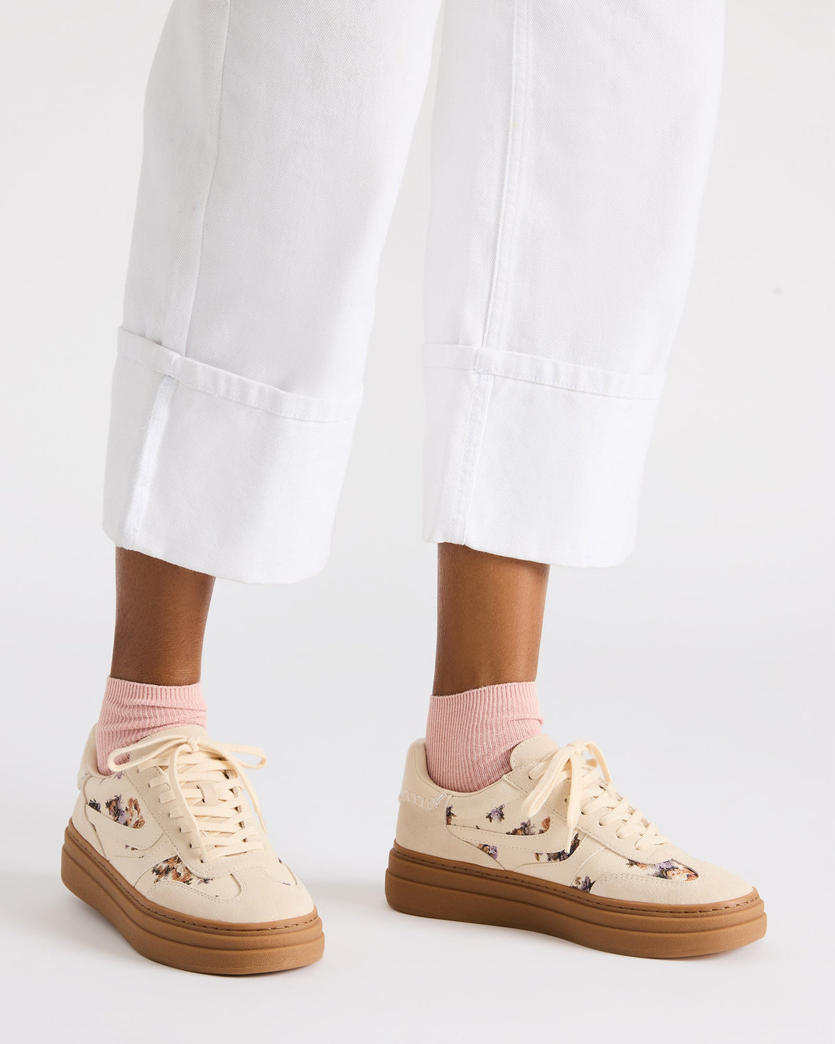 DODGE Floral Multi Low-Top Platform Women's Sneaker | Steve Madden Sale