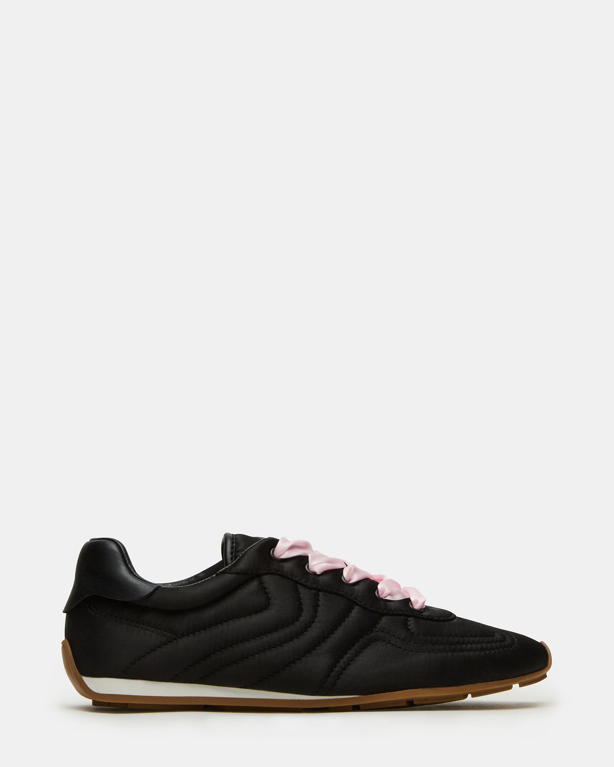 ABBI Black Satin Low-Top Lace-Up Women's Sneaker | Steve Madden near me