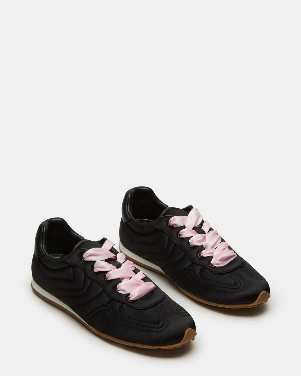 ABBI Black Satin Low-Top Lace-Up Women's Sneaker | Steve Madden near me