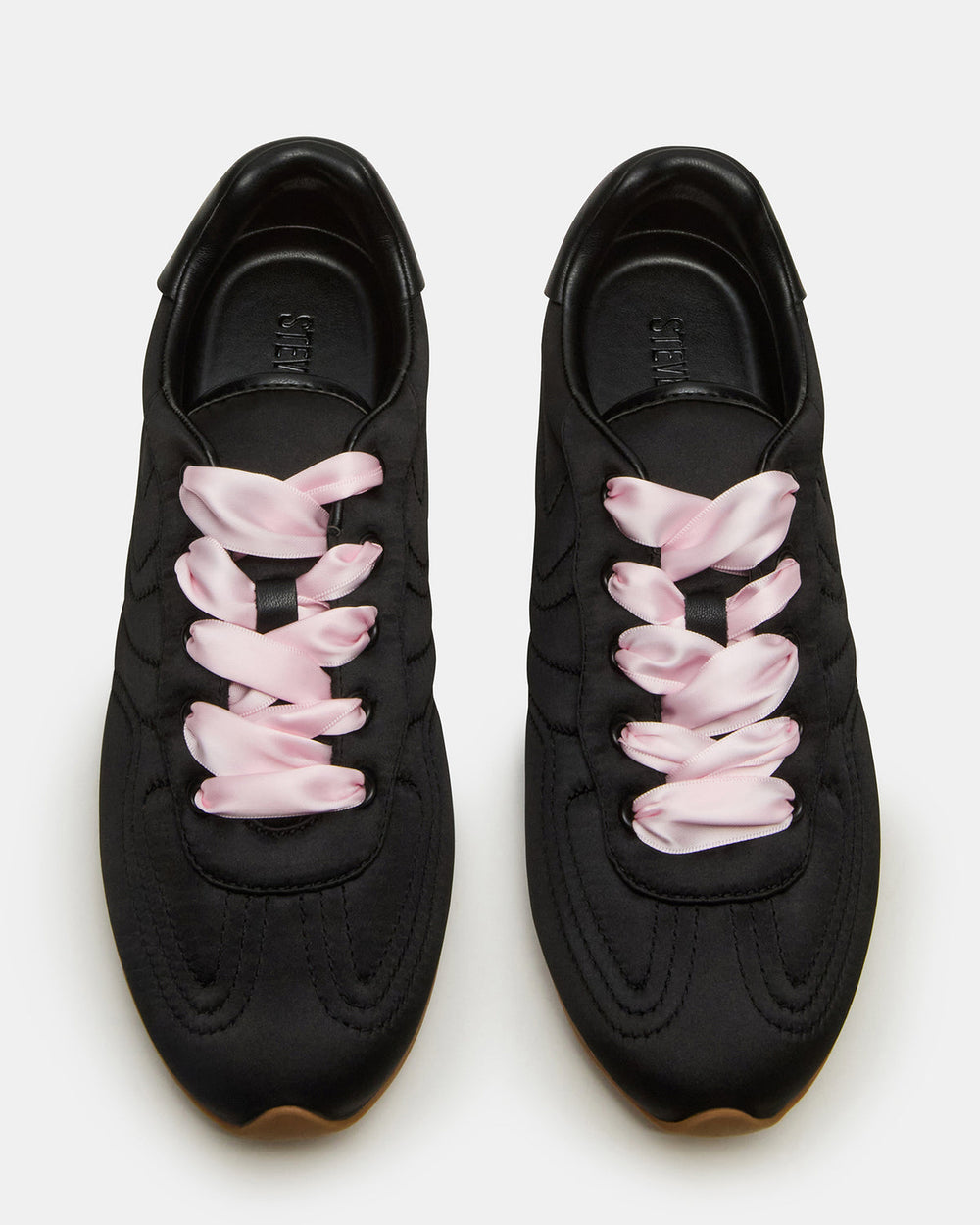 ABBI Black Satin Low-Top Lace-Up Women's Sneaker | Steve Madden near me
