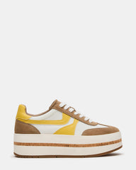 JUDGE Taupe Multi Platform Low-Top Lace-Up Women's Sneaker | Steve Madden online