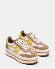 JUDGE Taupe Multi Platform Low-Top Lace-Up Women's Sneaker | Steve Madden online