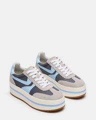 JUDGE Grey Multi Platform Low-Top Lace-Up Women's Sneaker | Steve Madden for Sale