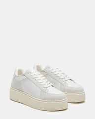 DOMINO White Leather Tonal Platform Sneaker | Women's Sneakers | Steve Madden near me