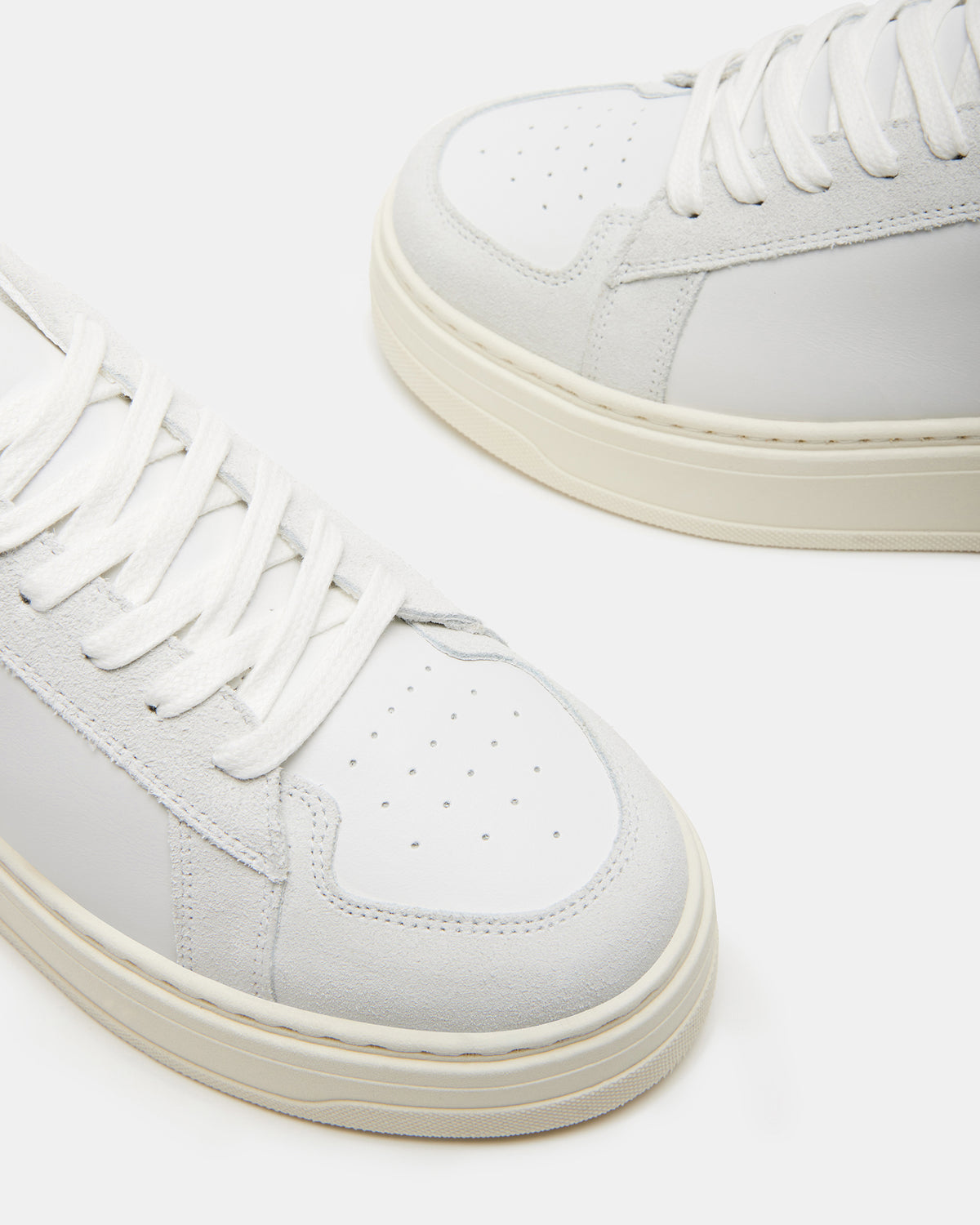 DOMINO White Leather Tonal Platform Sneaker | Women's Sneakers | Steve Madden near me