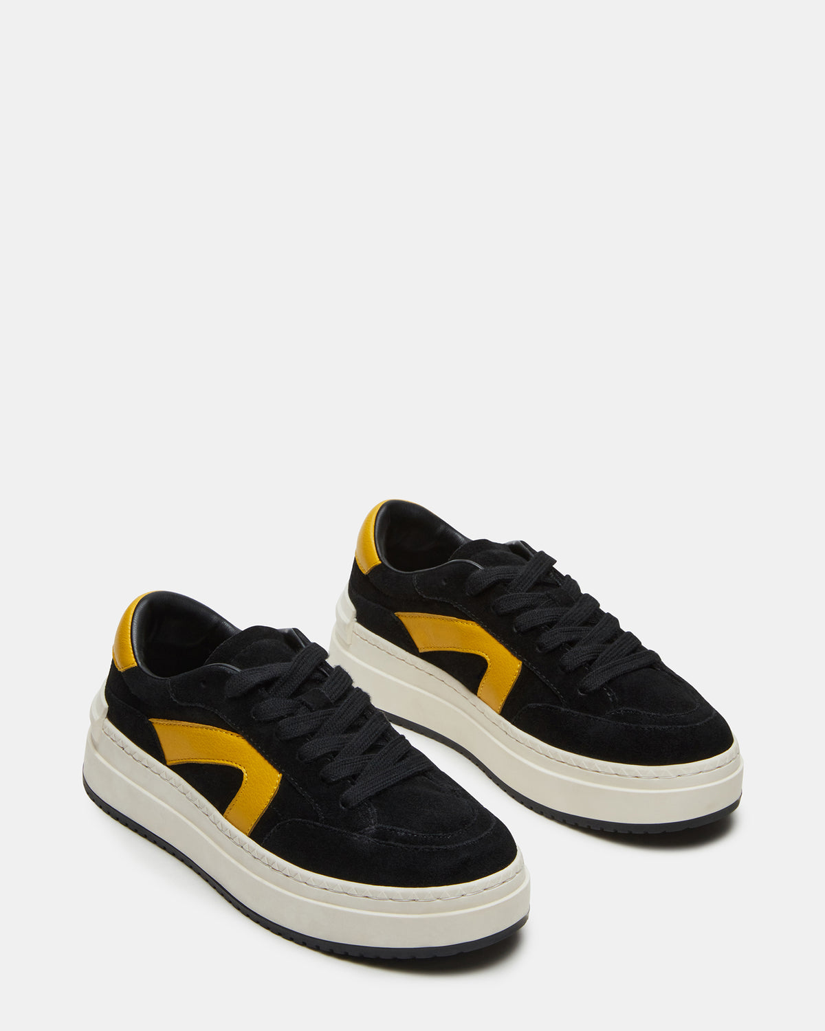 KICKFLIP Black Suede Platform Low-Top Sneaker | Women's Sneakers | Steve Madden discount