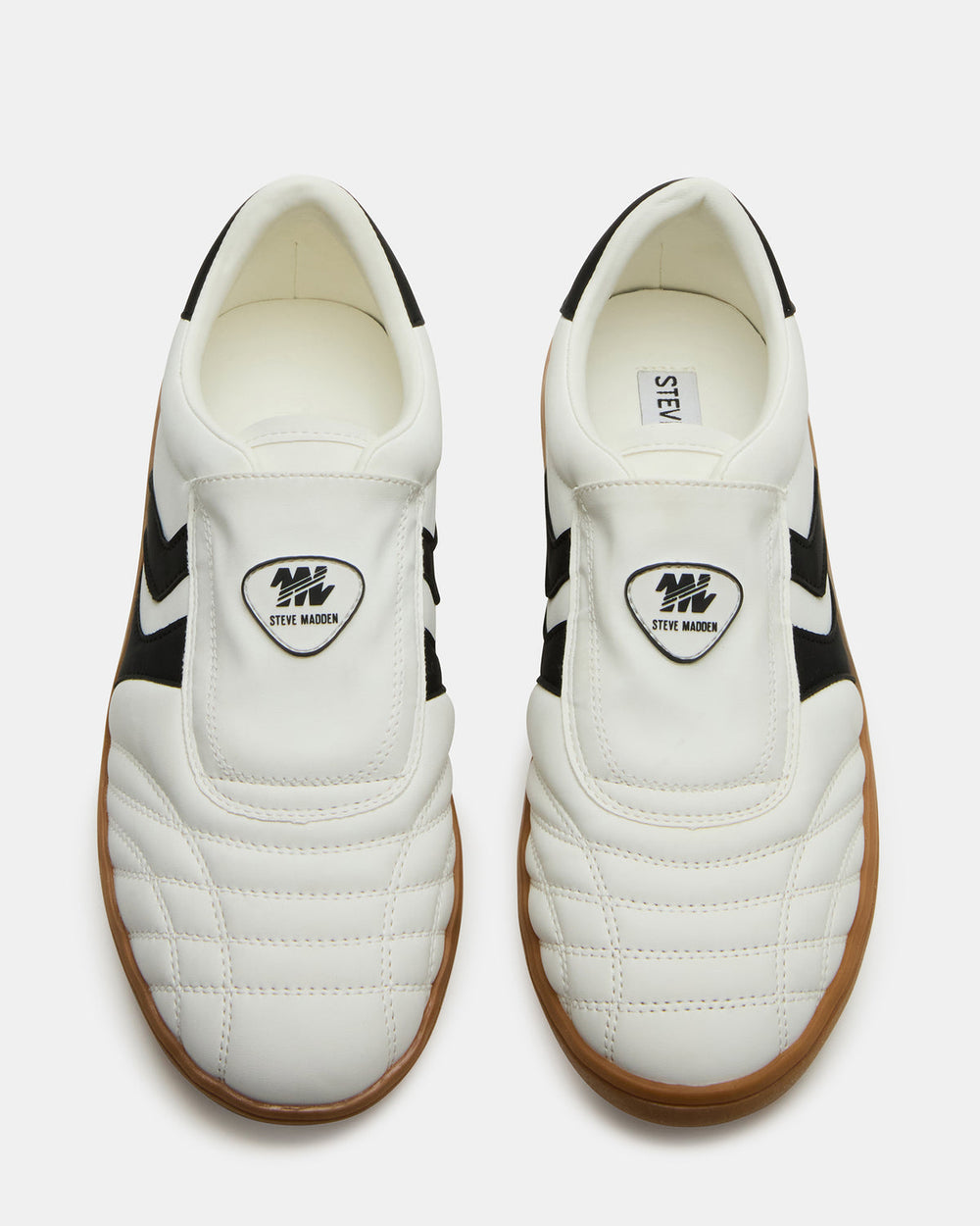 BOLT Black/White Low-Top Sneaker | Women's Sneakers | Steve Madden outlet