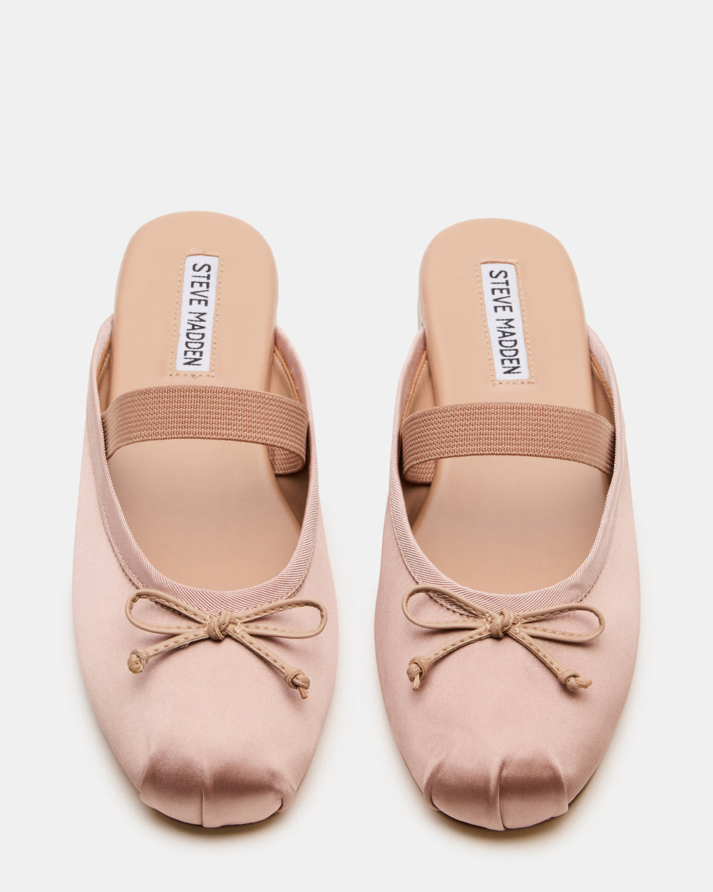 CUTESY Blush Satin Slip-On Ballet Mule Women's Flat | Steve Madden US