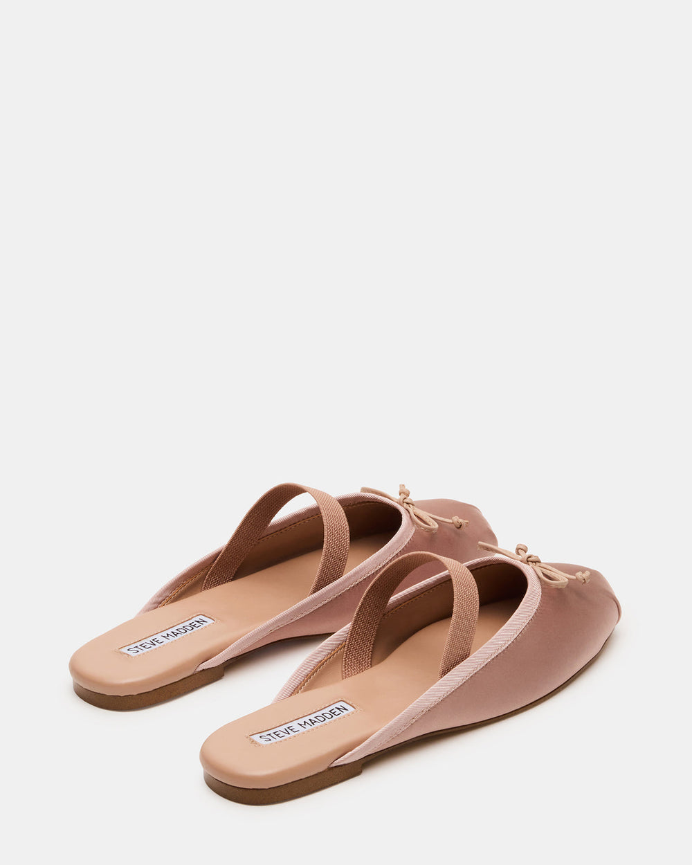 CUTESY Blush Satin Slip-On Ballet Mule Women's Flat | Steve Madden US